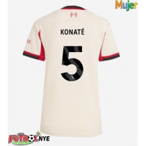 Camiseta Liverpool Ibrahima Konate #5 Visitante Equipación para mujer 2025-26 manga corta
